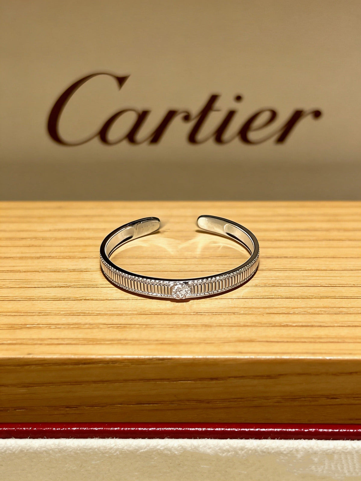 Cartier Style 205 gold-tone signature motif bracelet view 4
