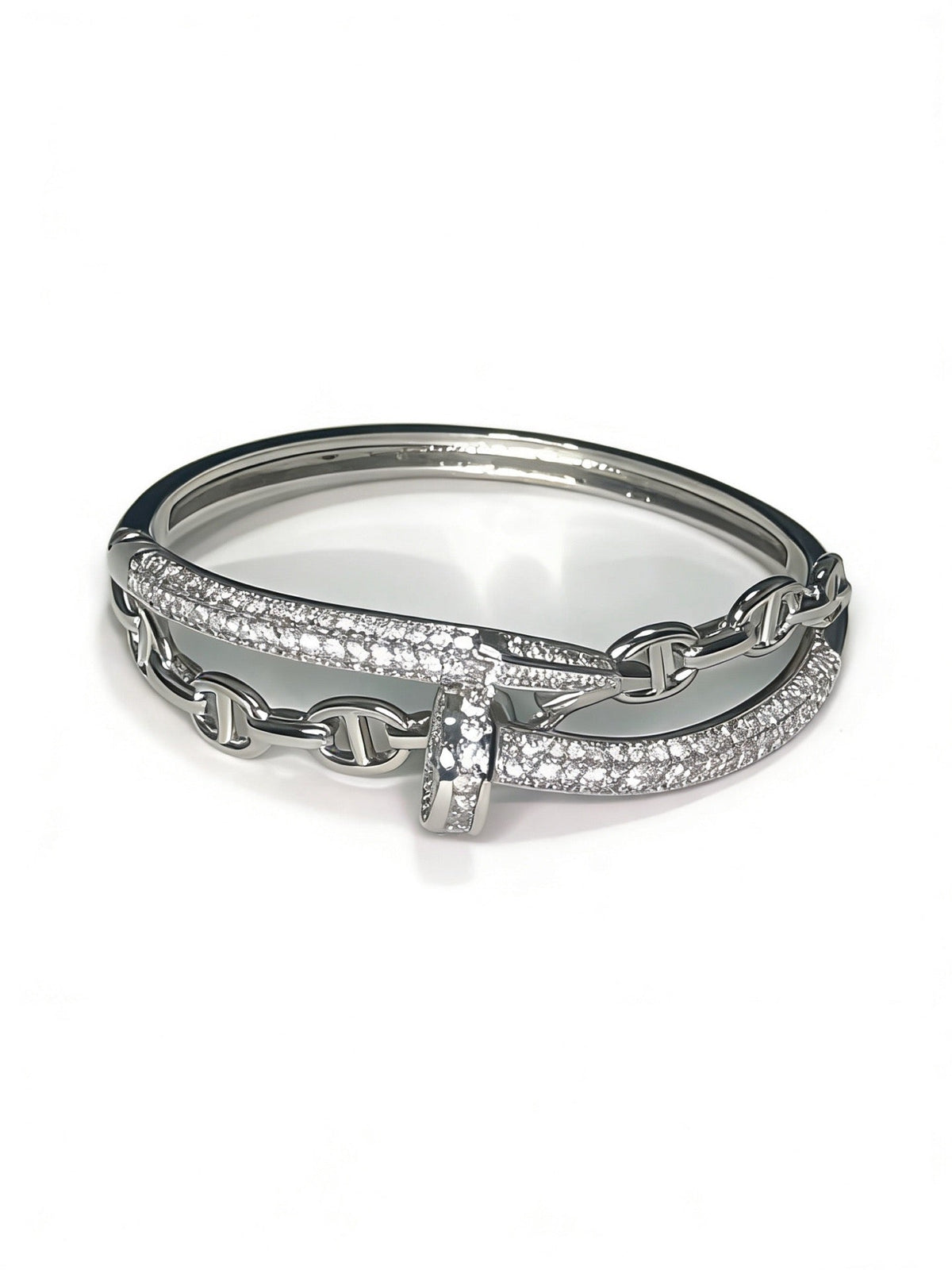 Cartier Style 204 Gold-Tone Signature-Motif Bracelet Bracelets