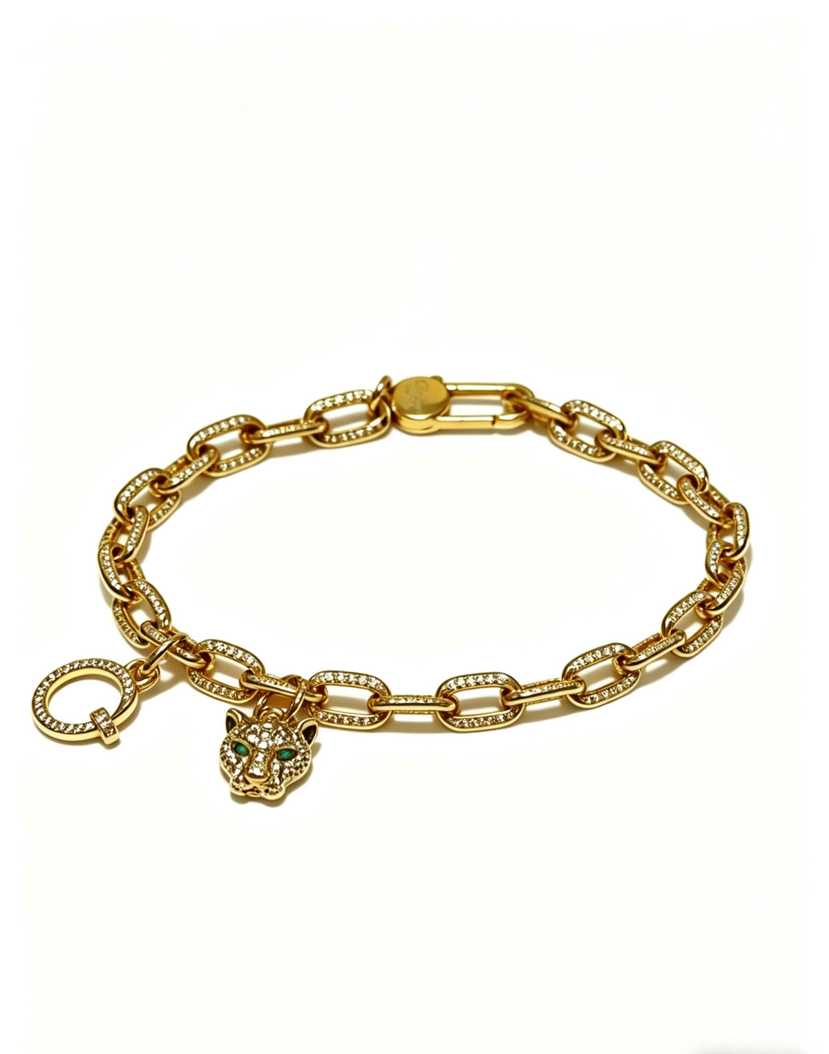Cartier Style 199 gold-tone signature motif bracelet view 3