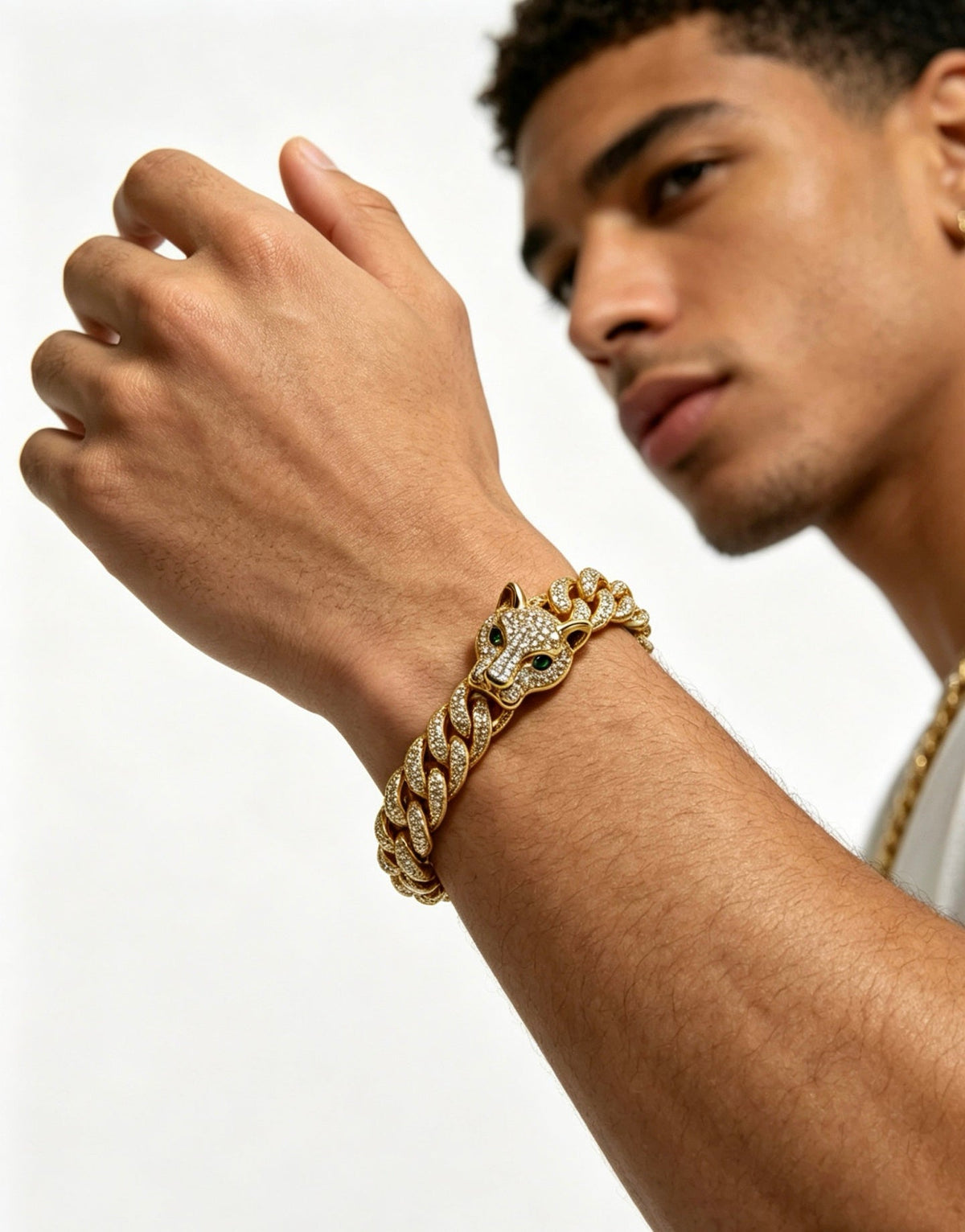 Cartier Style 197 gold-tone signature motif bracelet view 6