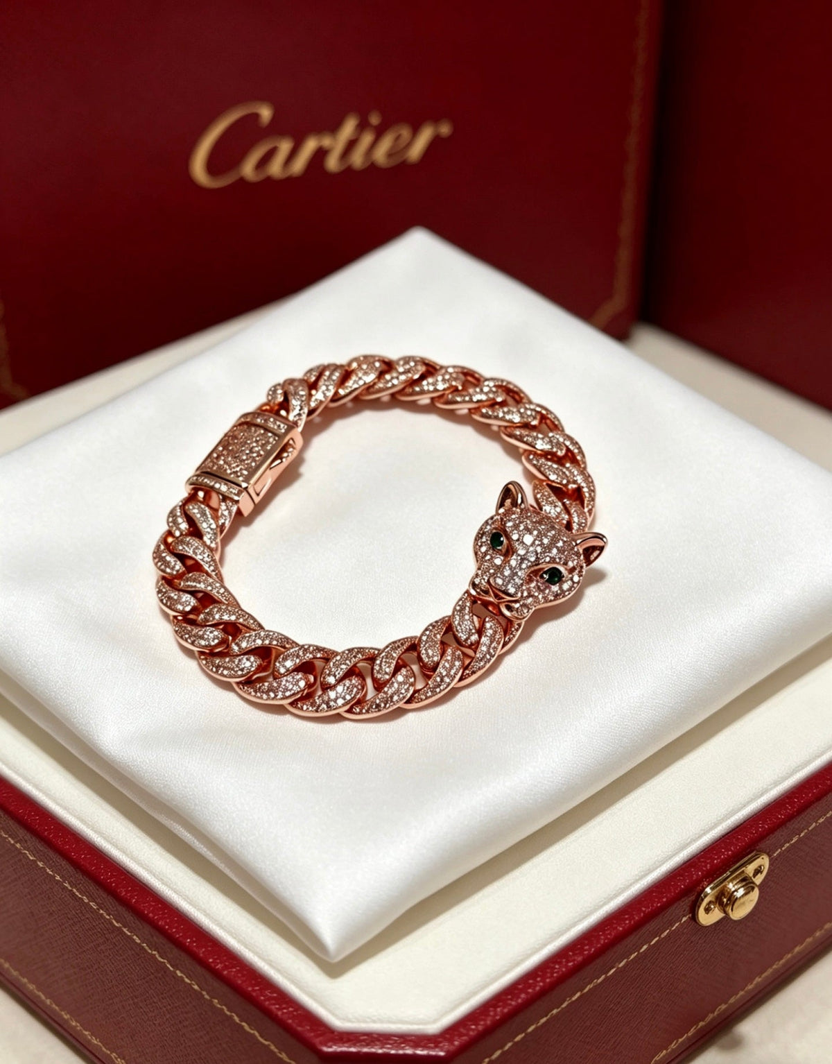 Cartier Style 196 gold-tone signature motif bracelet view 9