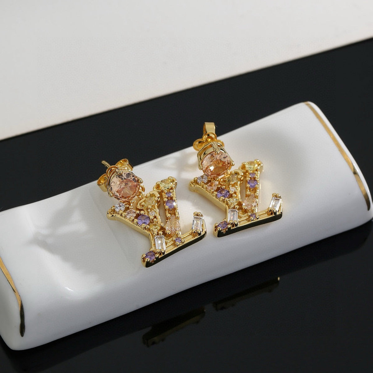 Louis Vuitton Twig Letter Stud Earrings – Style 28 - image 4