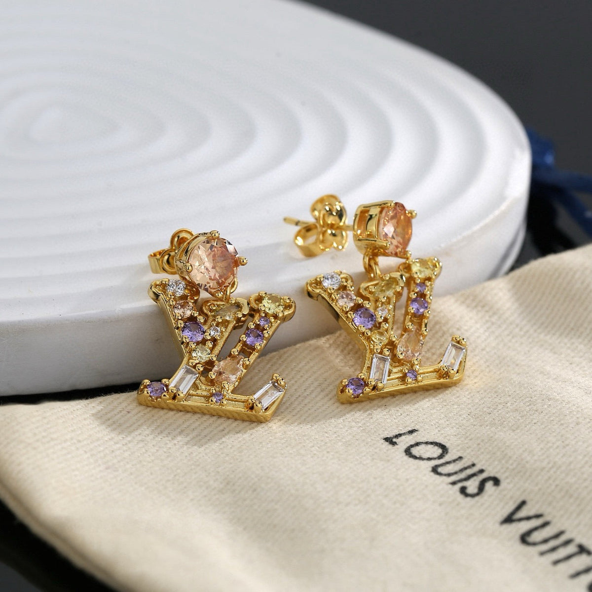 Louis Vuitton Twig Letter Stud Earrings – Style 28 - image 5