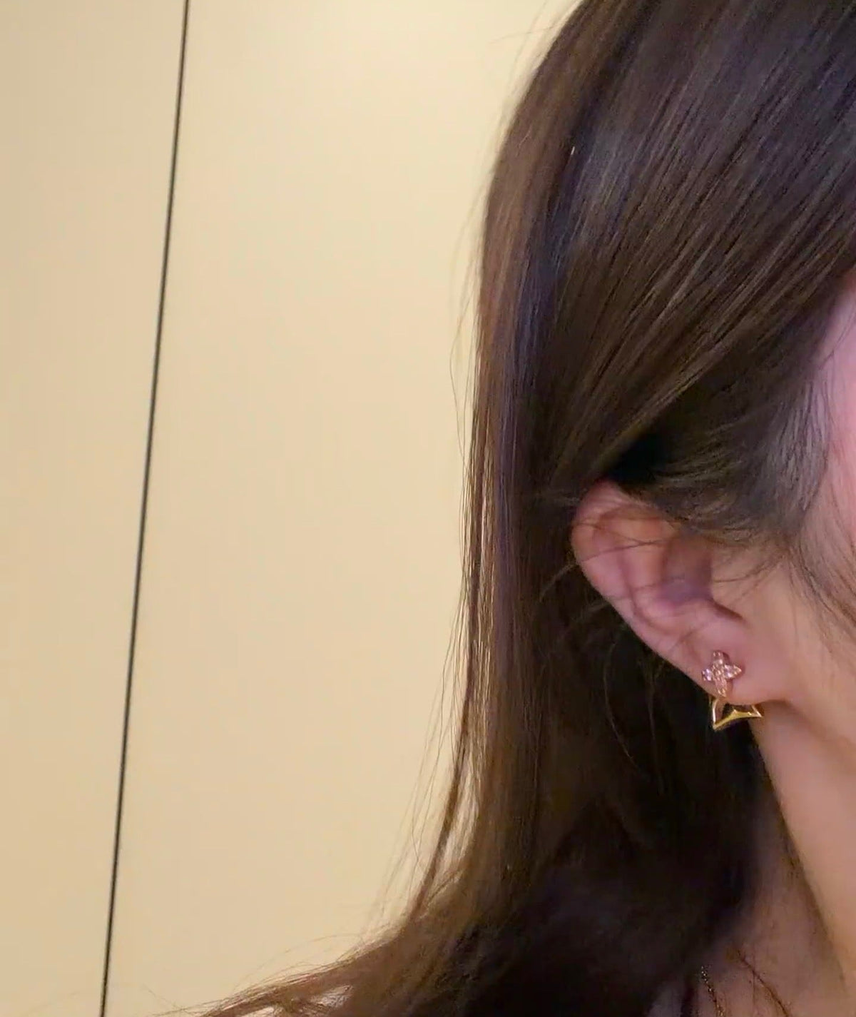 Louis Vuitton Clover Letter Crystal Stud Earrings – Style 03 - image 4