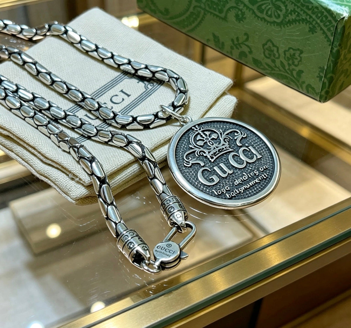Gucci Anger Forest Chain Distressed Necklace – Style 35 - image 8