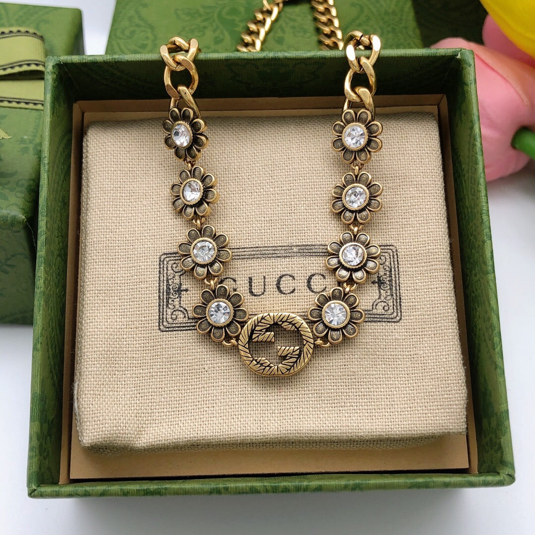 Gucci Double G Floral Necklace – Style 03 - image 4