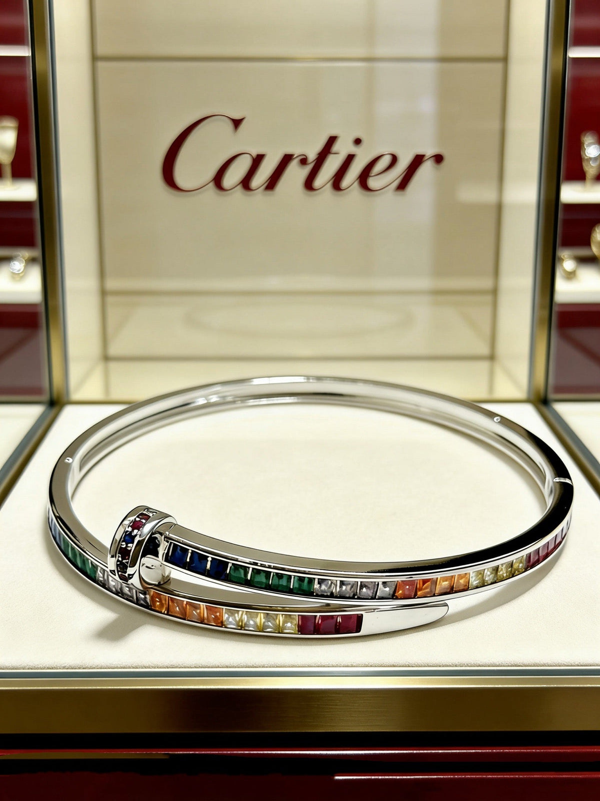 Cartier Style 219 gold-tone signature motif bracelet view 9