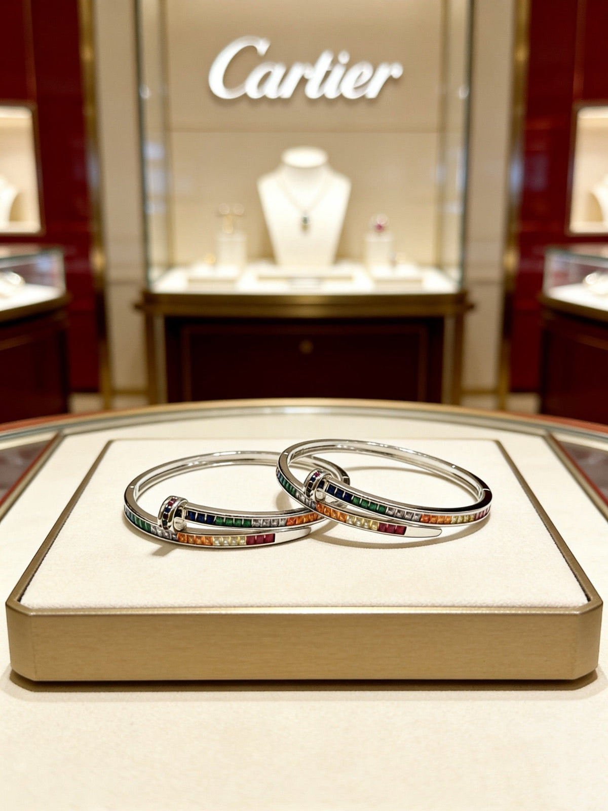 Cartier Style 219 gold-tone signature motif bracelet view 7