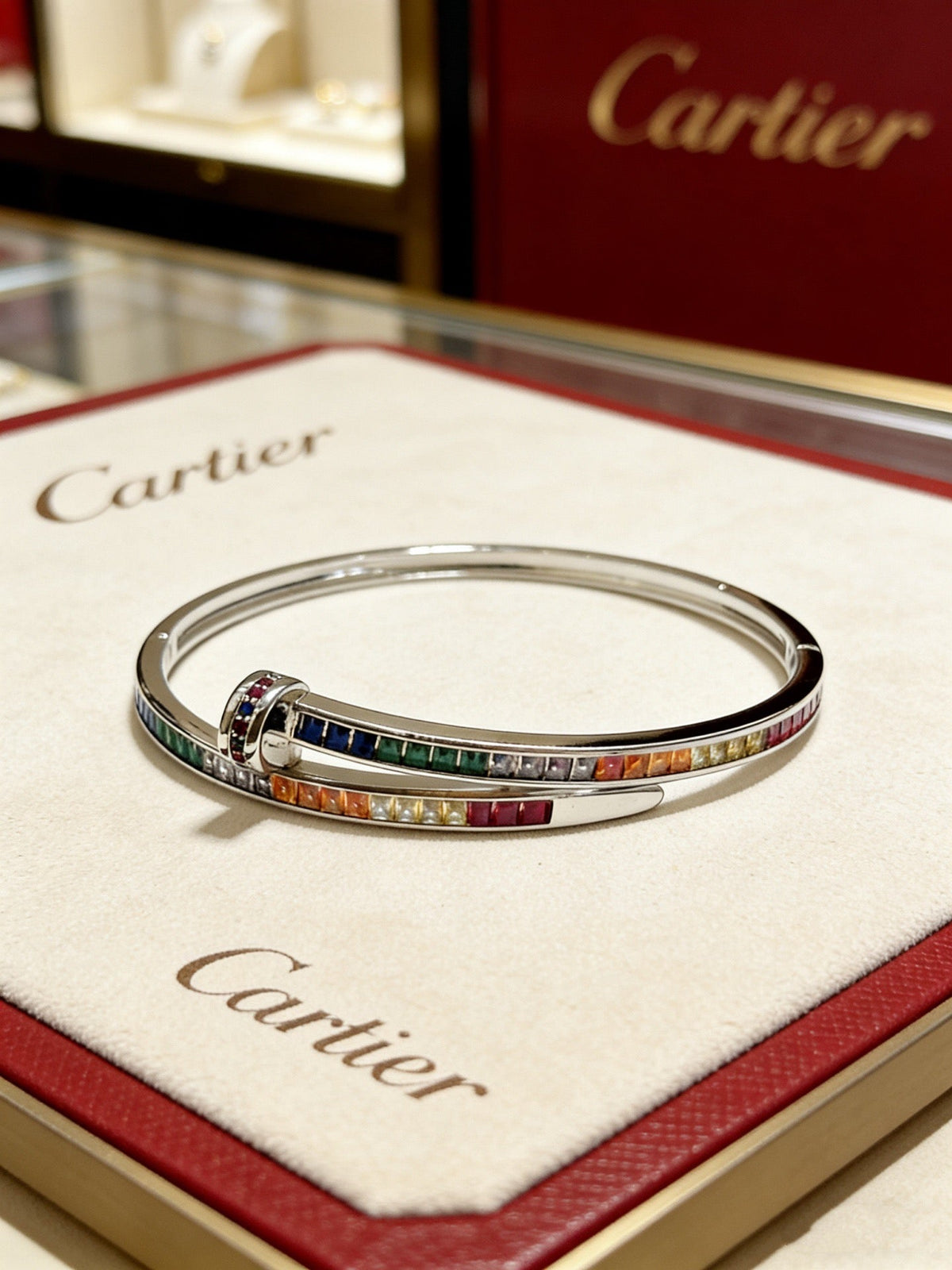 Cartier Style 219 gold-tone signature motif bracelet view 8