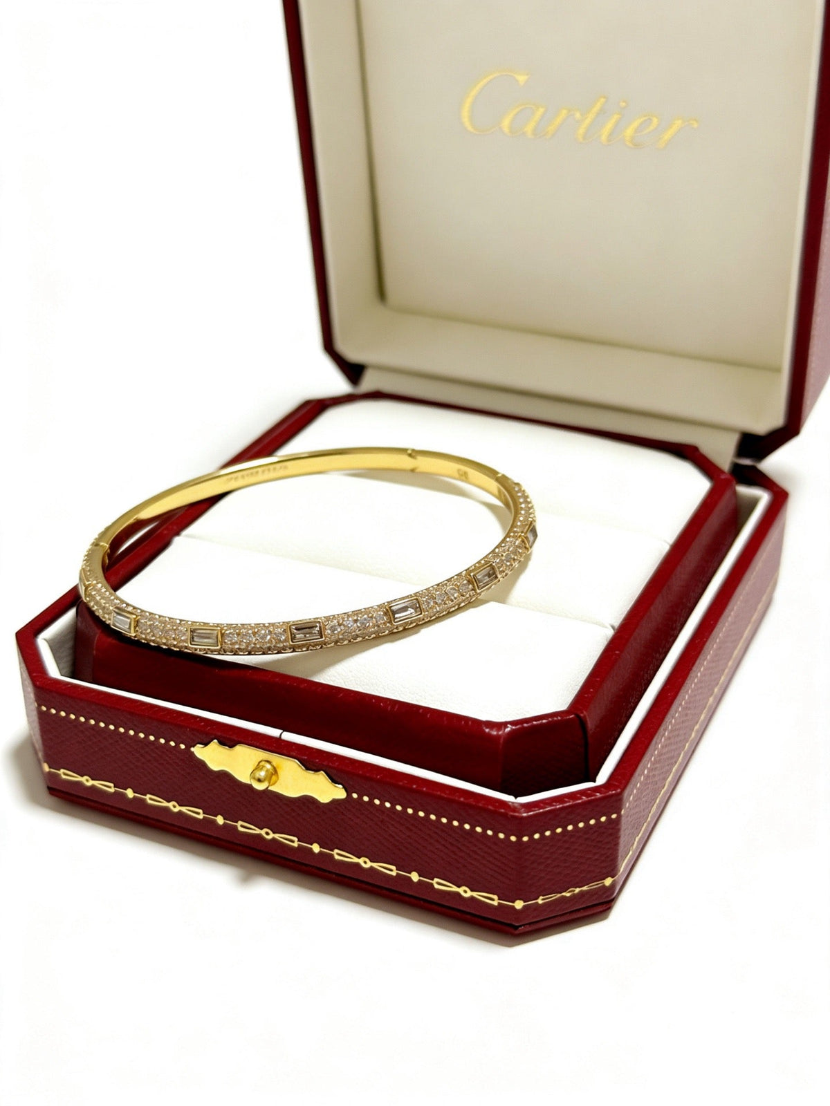 Cartier Style 218 gold-tone signature motif bracelet view 3