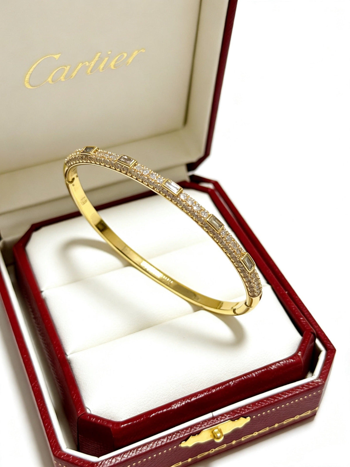 Cartier Style 218 gold-tone signature motif bracelet view 2