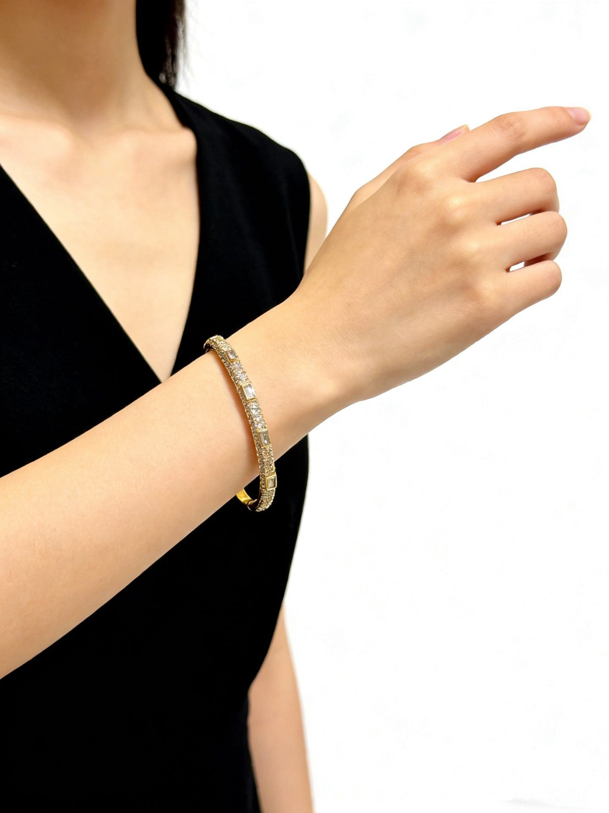 Cartier Style 218 gold-tone signature motif bracelet view 6