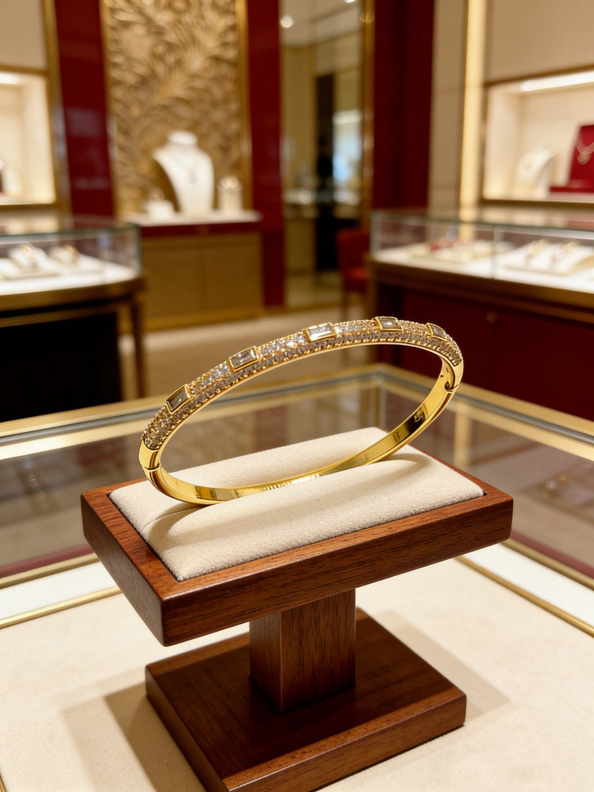 Cartier Style 218 gold-tone signature motif bracelet view 8