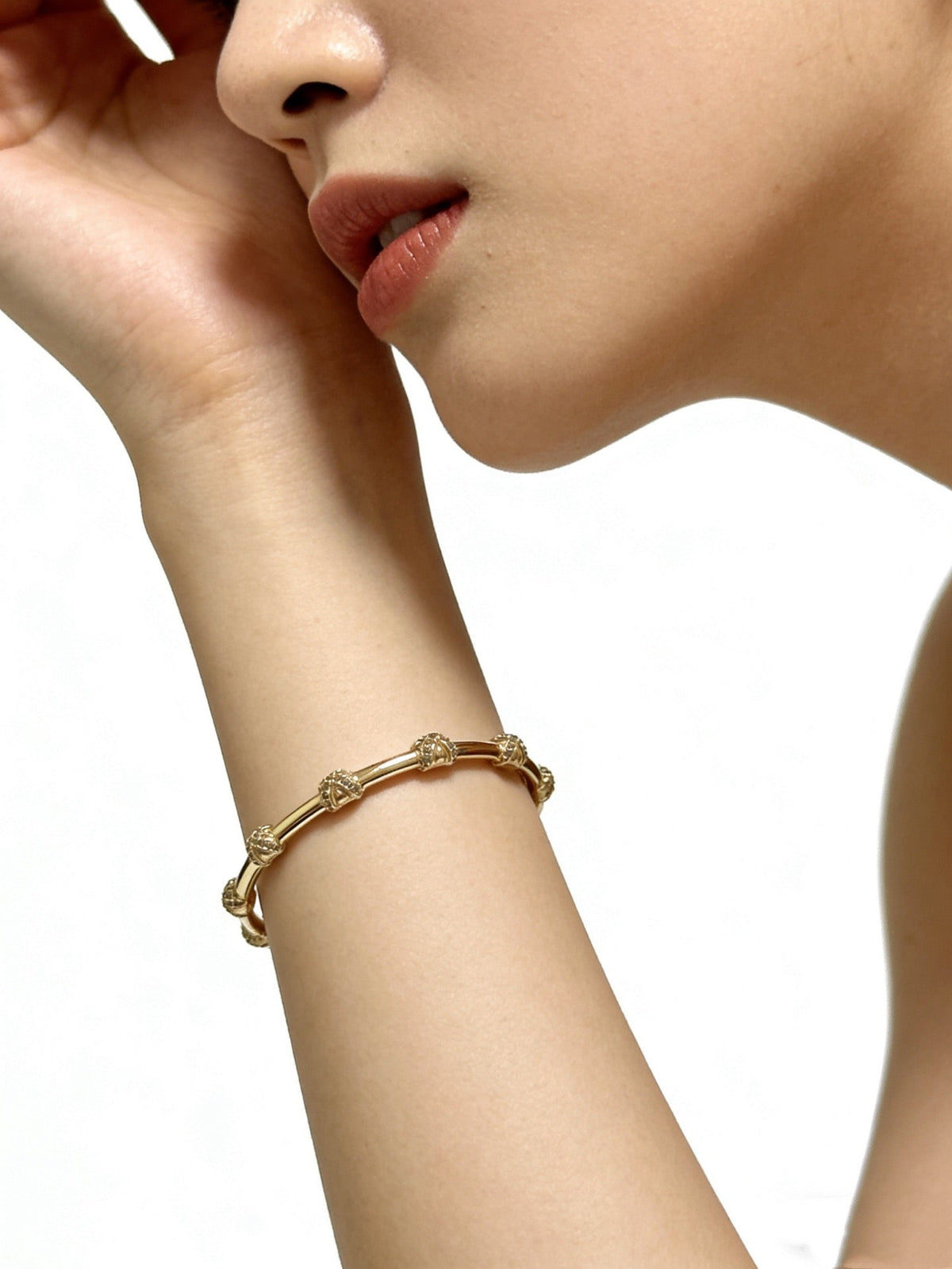 Cartier Style 216 gold-tone signature motif bracelet view 7