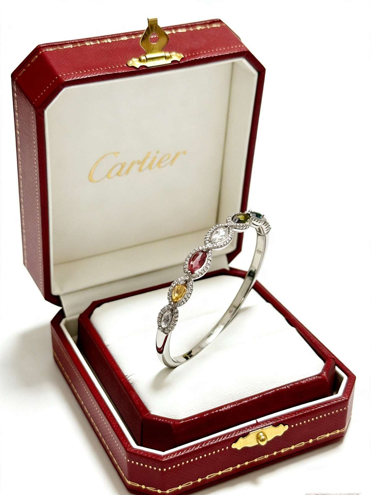 Cartier Style 213 gold-tone signature motif bracelet view 2