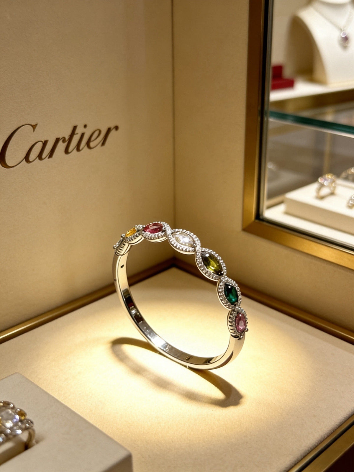 Cartier Style 213 gold-tone signature motif bracelet view 8