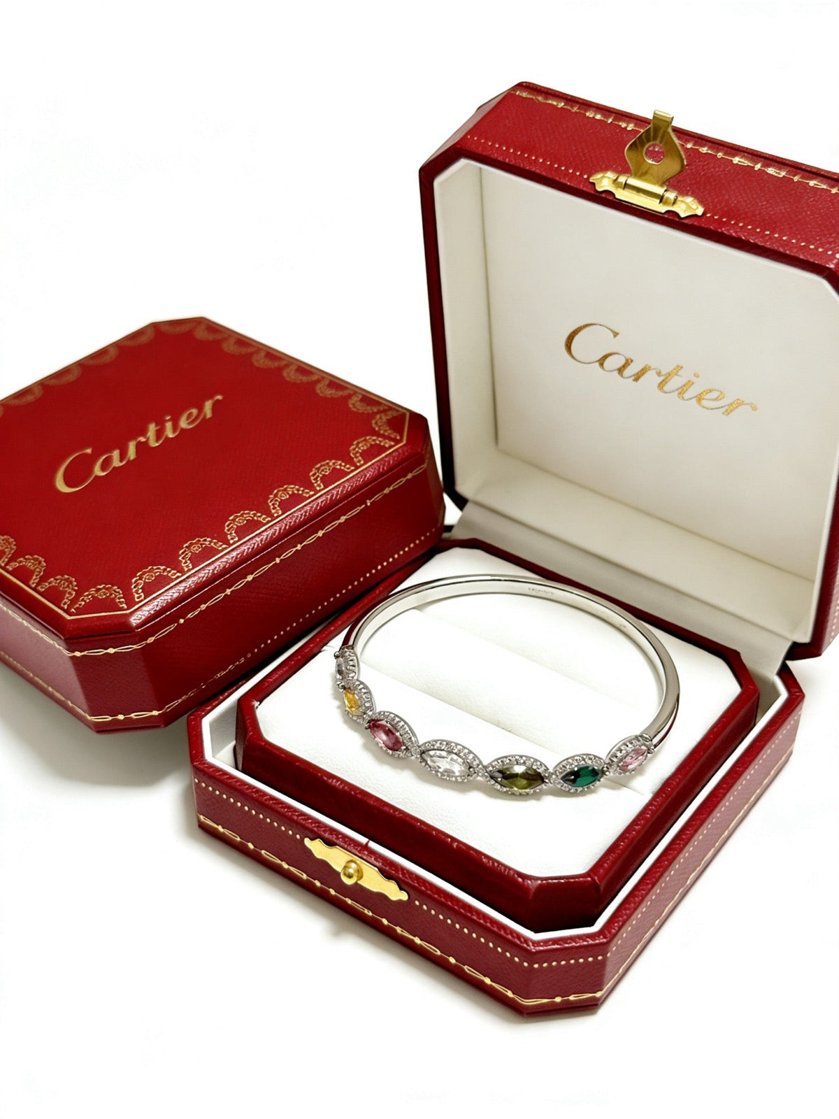 Cartier Style 213 gold-tone signature motif bracelet view 3