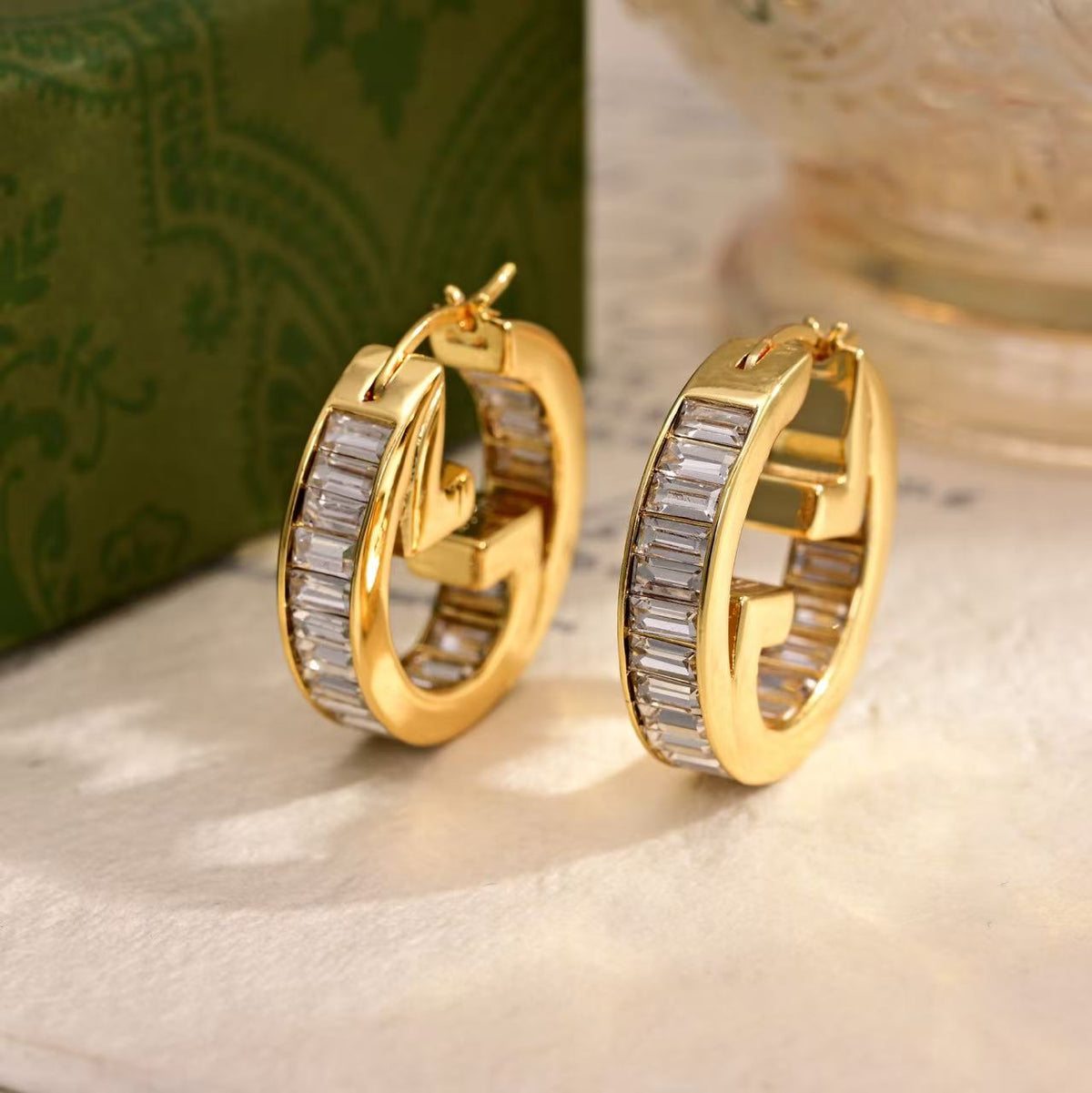 Gucci Pavé Crystal Stud Earrings – Style 03 - image 8