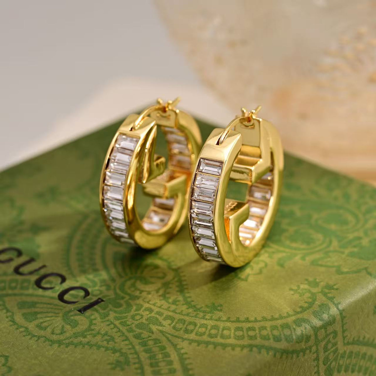Gucci Pavé Crystal Stud Earrings – Style 03 - image 3