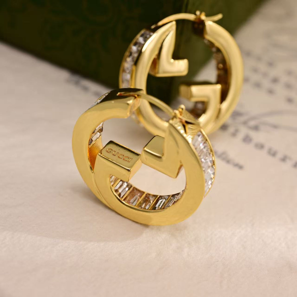 Gucci Pavé Crystal Stud Earrings – Style 03 - image 5