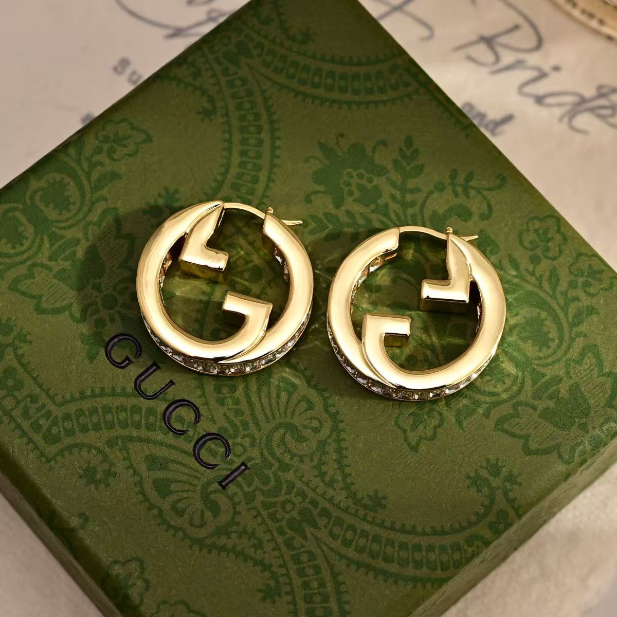 Gucci Pavé Crystal Stud Earrings – Style 03 - image 2