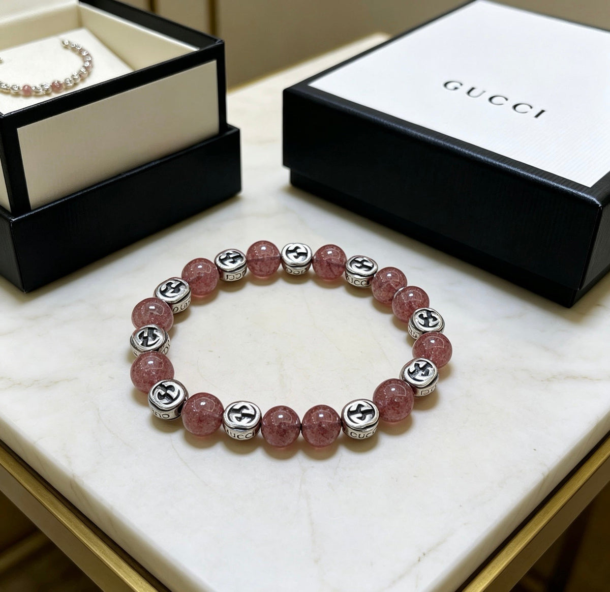 Gucci Anger Forest Black Onyx Crystal Distressed Bracelet – Style 05 - image 5