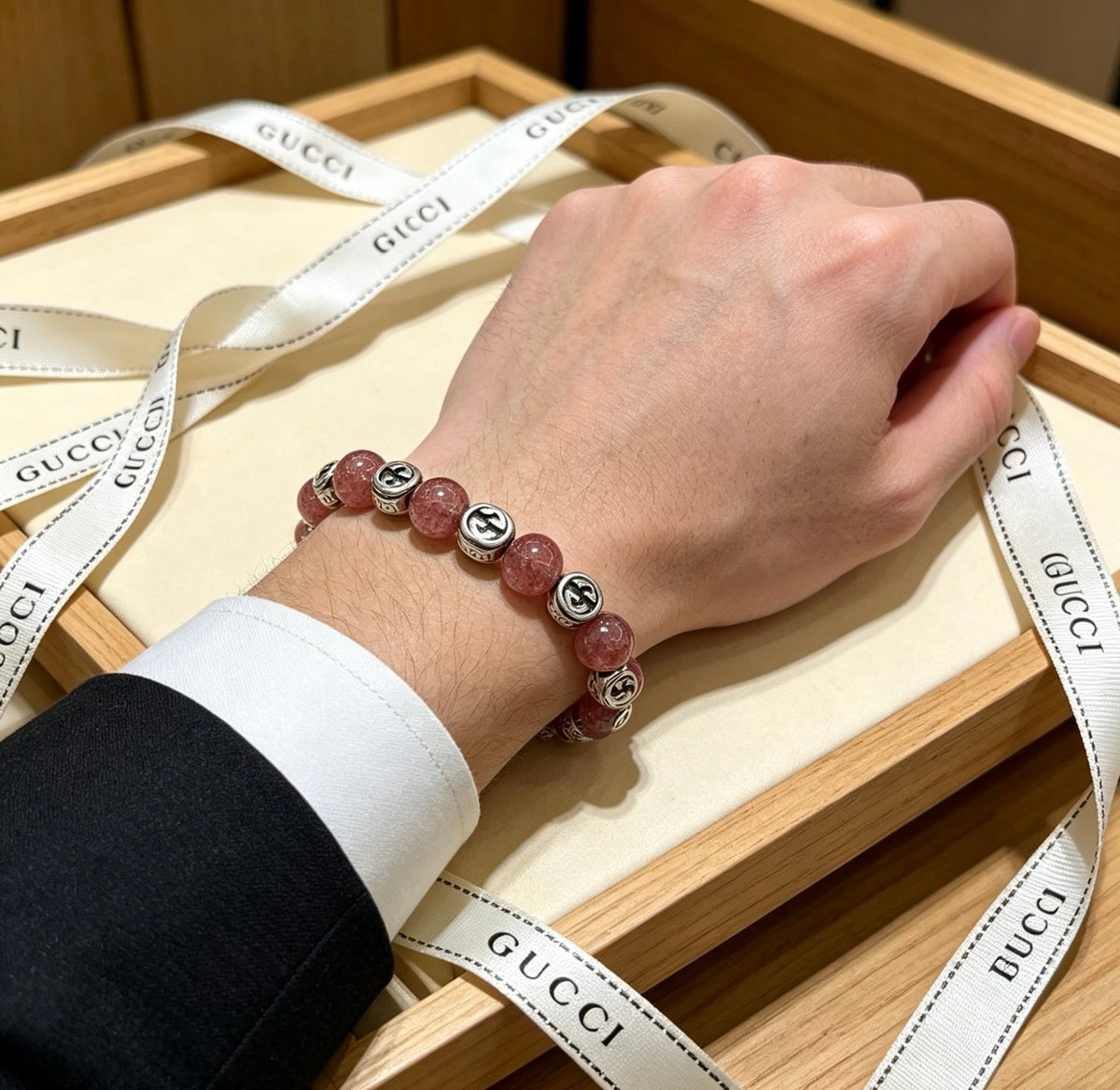 Gucci Anger Forest Black Onyx Crystal Distressed Bracelet – Style 05 - image 3