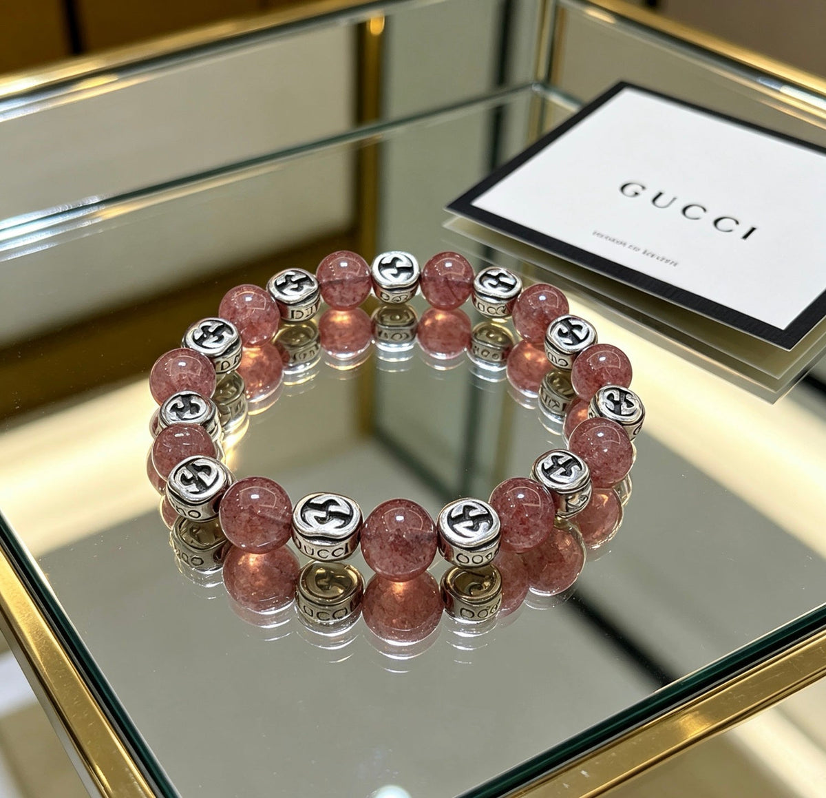 Gucci Anger Forest Black Onyx Crystal Distressed Bracelet – Style 05 - image 4