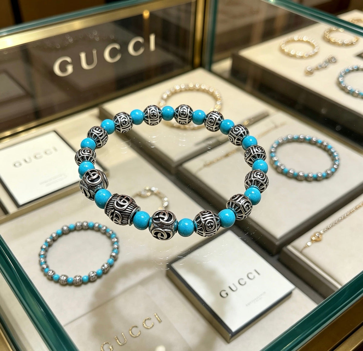 Gucci Anger Forest Black Onyx Crystal Distressed Bracelet – Style 04 - image 4