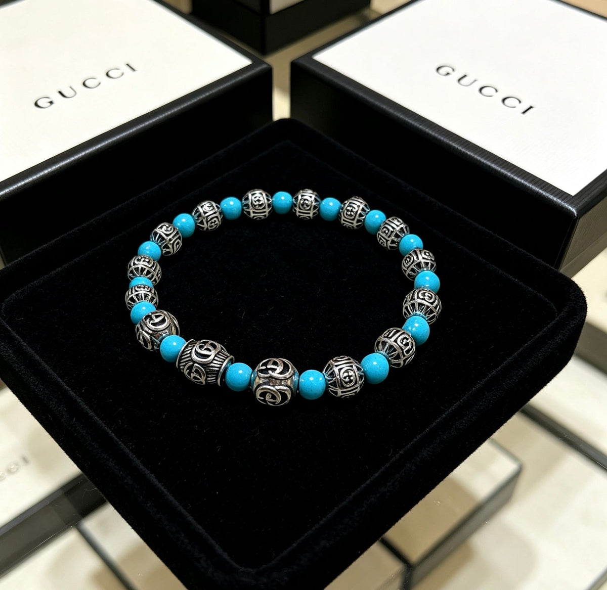 Gucci Anger Forest Black Onyx Crystal Distressed Bracelet – Style 04 - image 8
