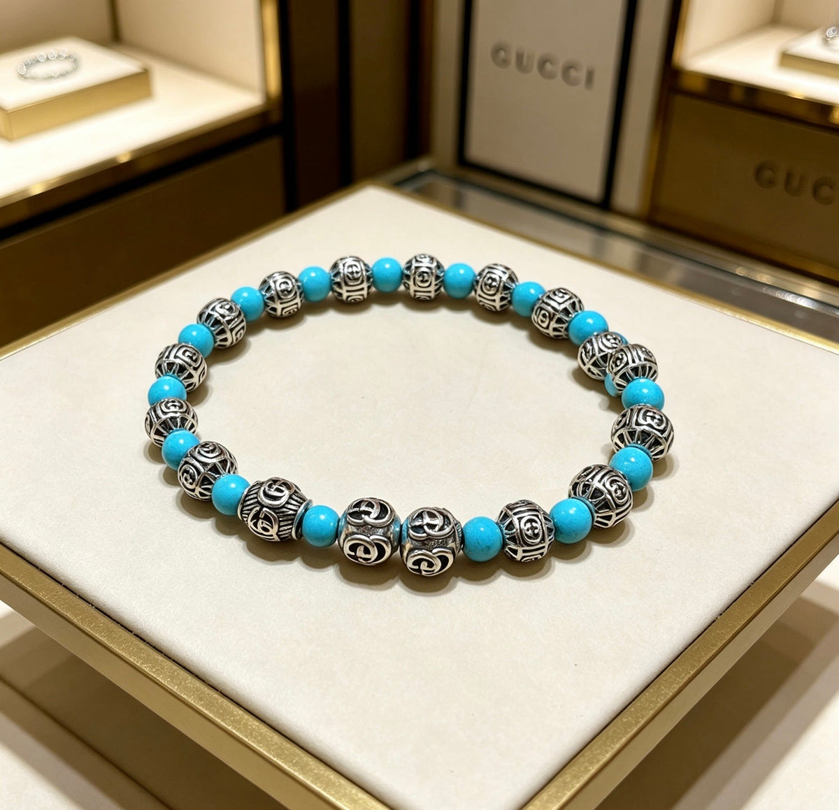 Gucci Anger Forest Black Onyx Crystal Distressed Bracelet – Style 04 - image 2