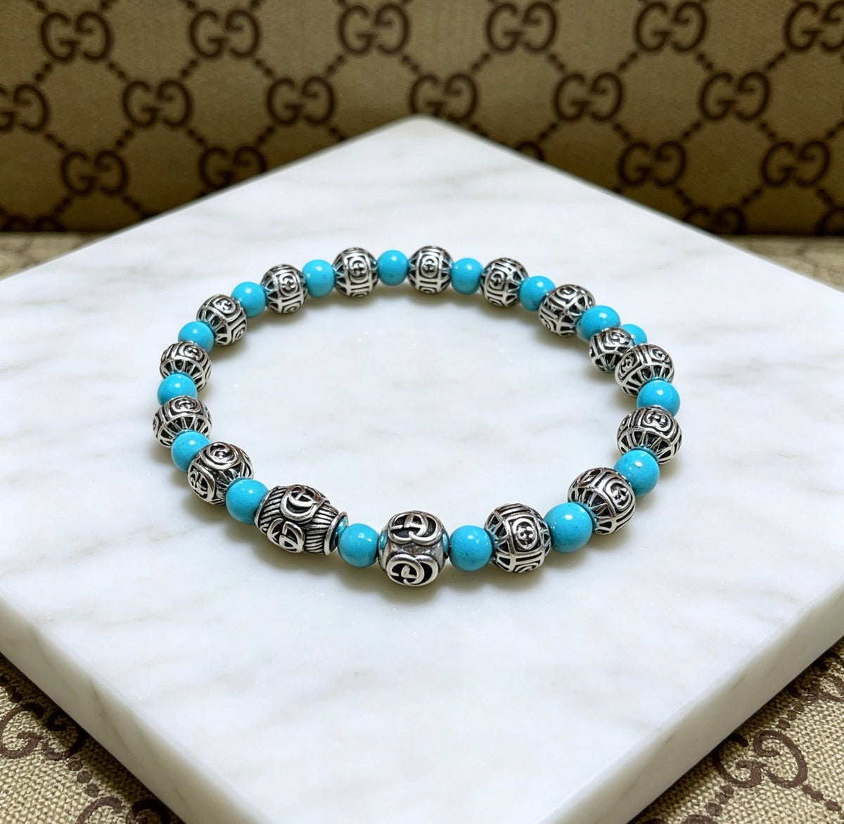 Gucci Anger Forest Black Onyx Crystal Distressed Bracelet – Style 04 - image 5