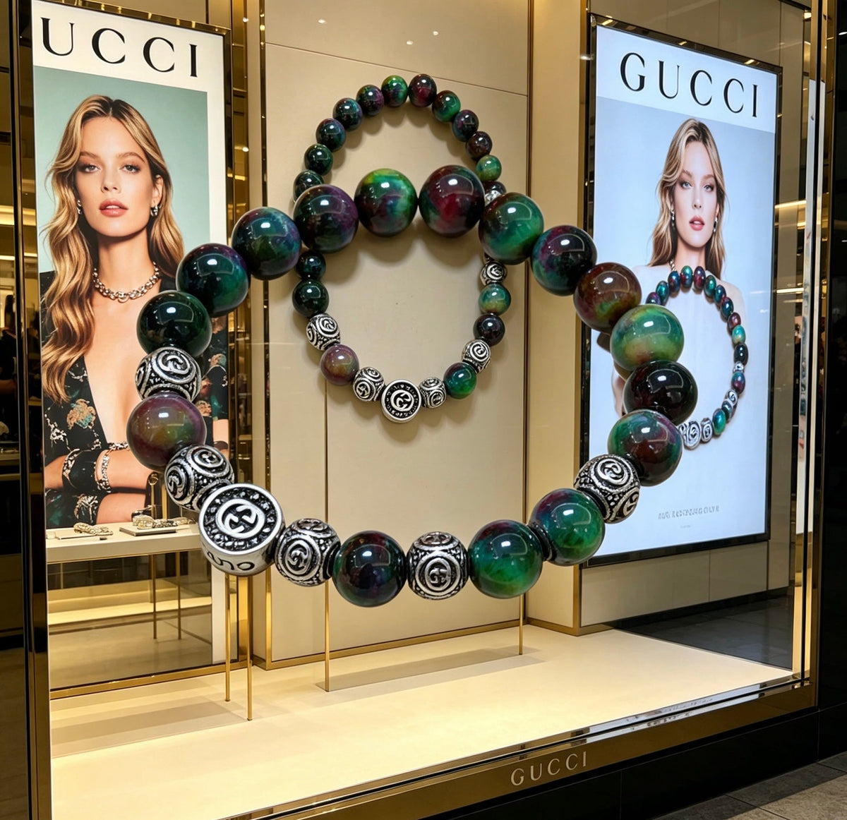 Gucci Anger Forest Black Onyx Tiger Eye Crystal Bracelet – Style 02 - image 7
