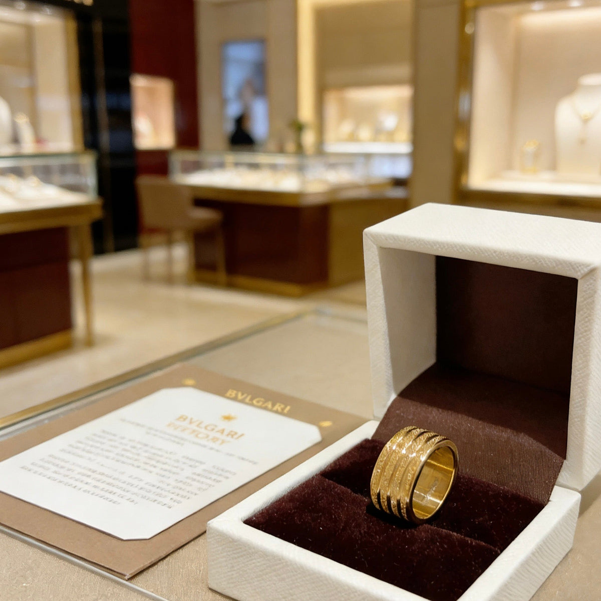 BVLGARI Divas' Dream V-Gold Tone Unisex Ring – Style 09 - image 5