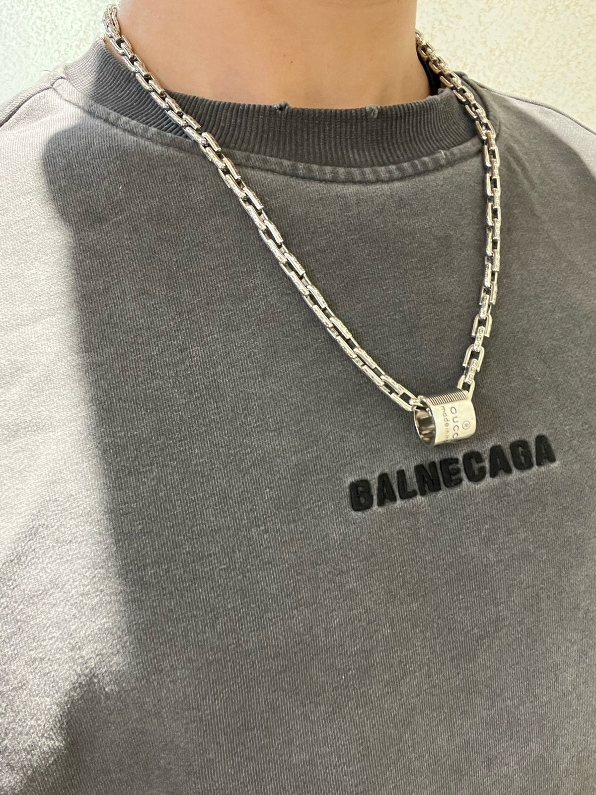 Gucci Anger Forest Chain Distressed Necklace – Style 107 - image 9