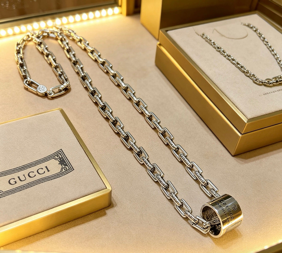 Gucci Anger Forest Chain Distressed Necklace – Style 107 - image 2