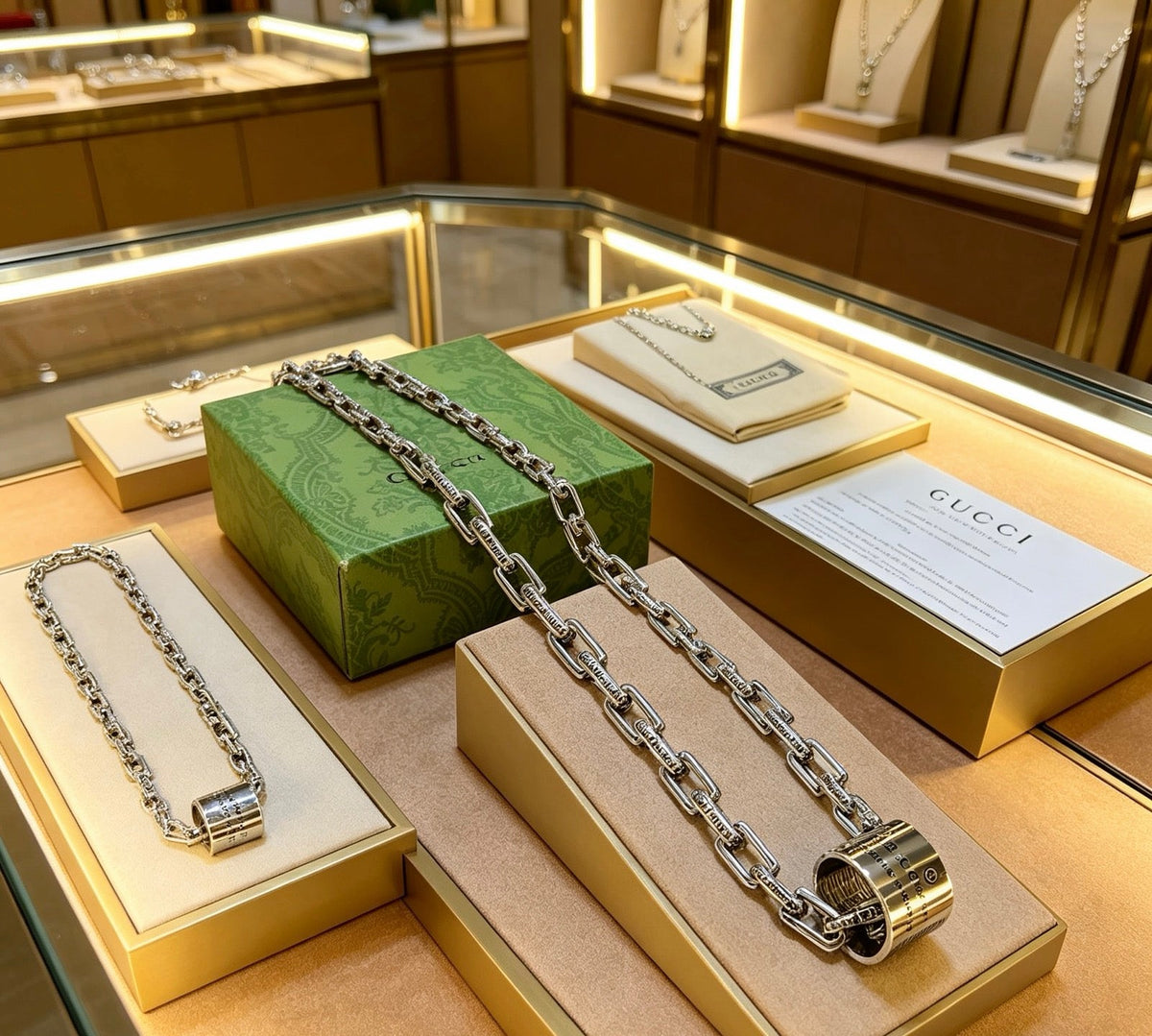 Gucci Anger Forest Chain Distressed Necklace – Style 107 - image 8