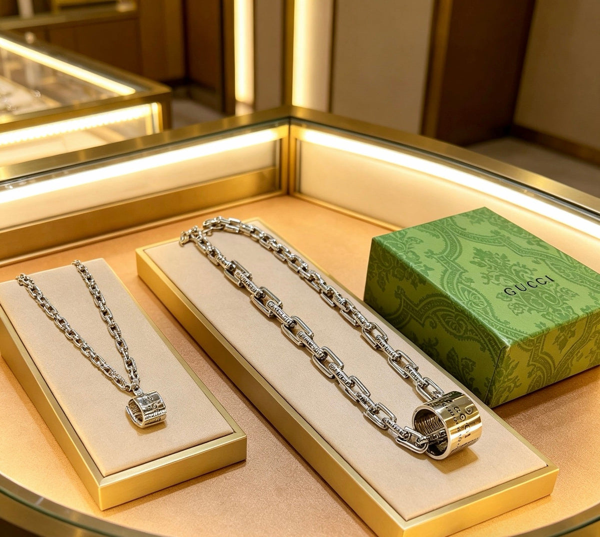 Gucci Anger Forest Chain Distressed Necklace – Style 107 - image 4