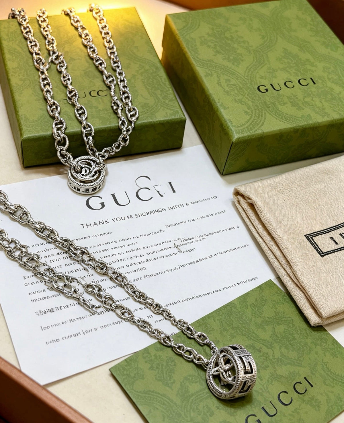 Gucci Anger Forest Chain Distressed Vintage-Inspired Necklace – Style 48 - image 7