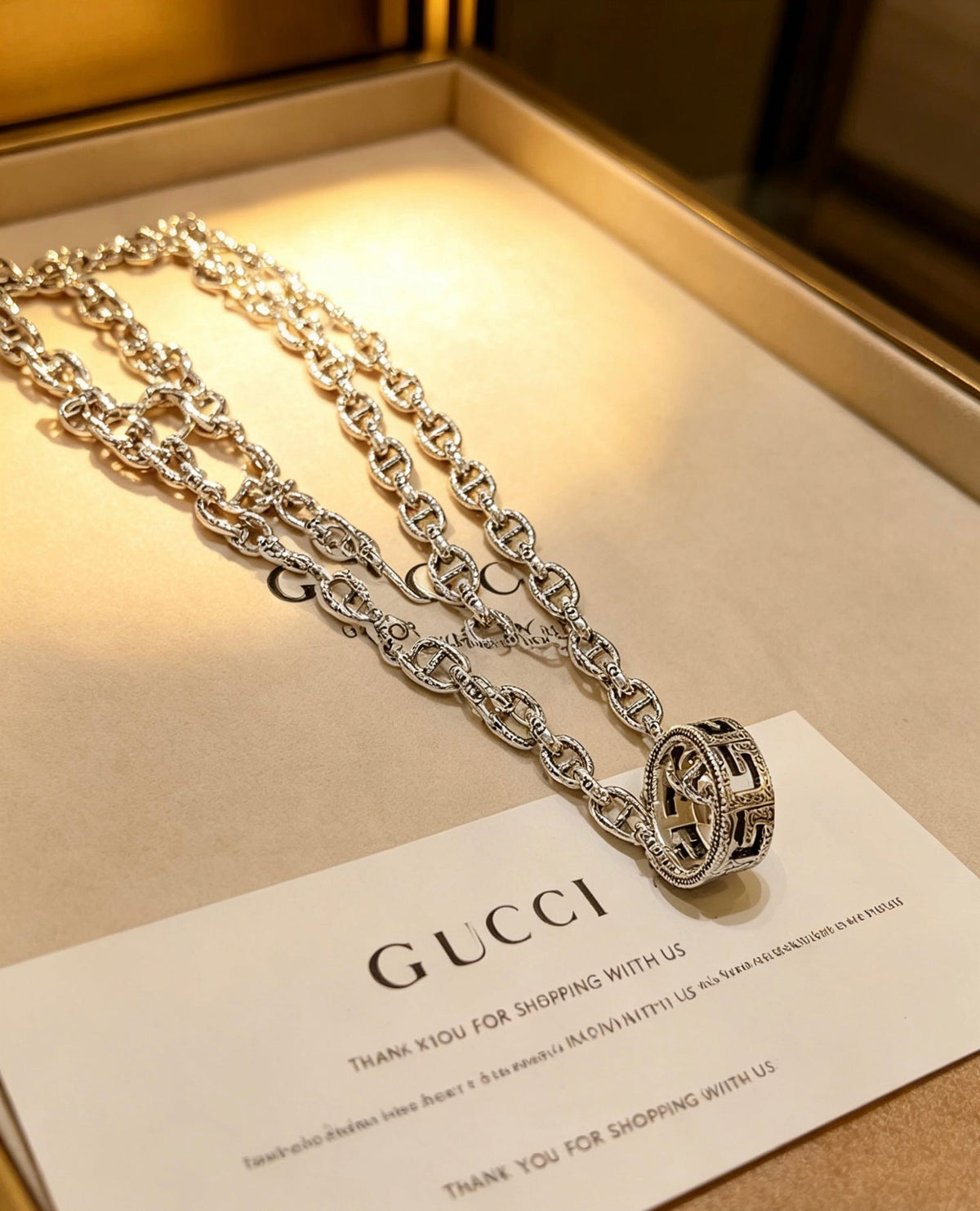 Gucci Anger Forest Chain Distressed Vintage-Inspired Necklace – Style 16 - image 2