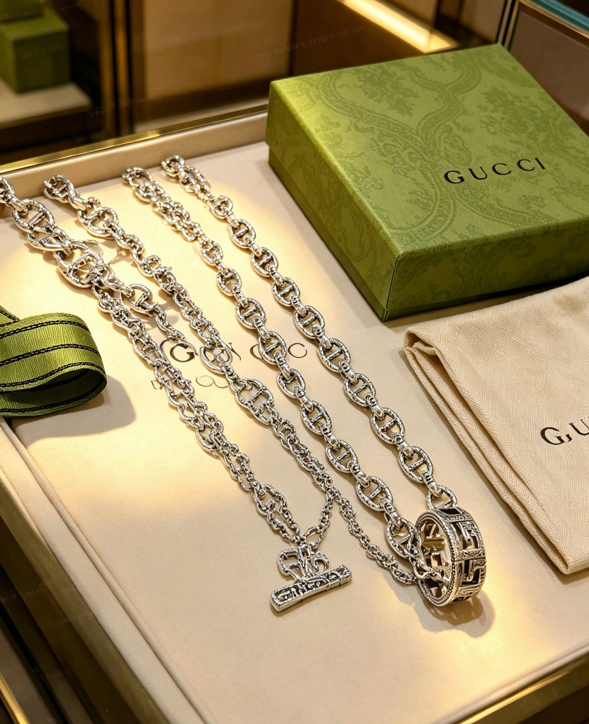Gucci Anger Forest Chain Distressed Vintage-Inspired Necklace – Style 16 - image 5