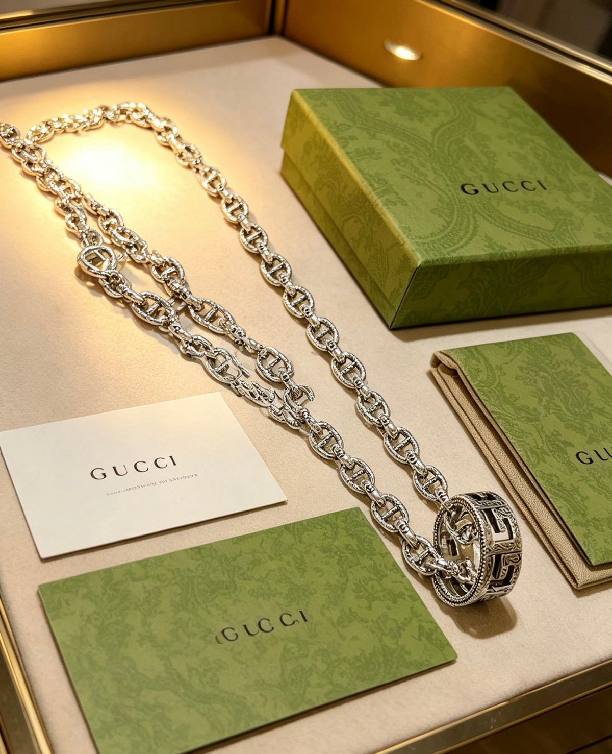 Gucci Anger Forest Chain Distressed Vintage-Inspired Necklace – Style 16 - image 8