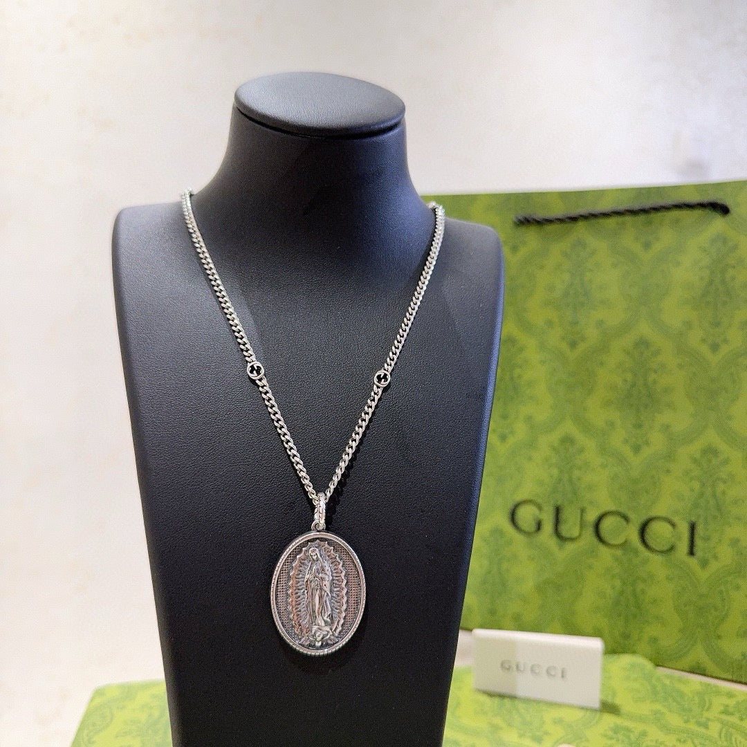 Gucci Anger Forest Chain Distressed Vintage Silver-Tone Necklace – Style 17 - image 4