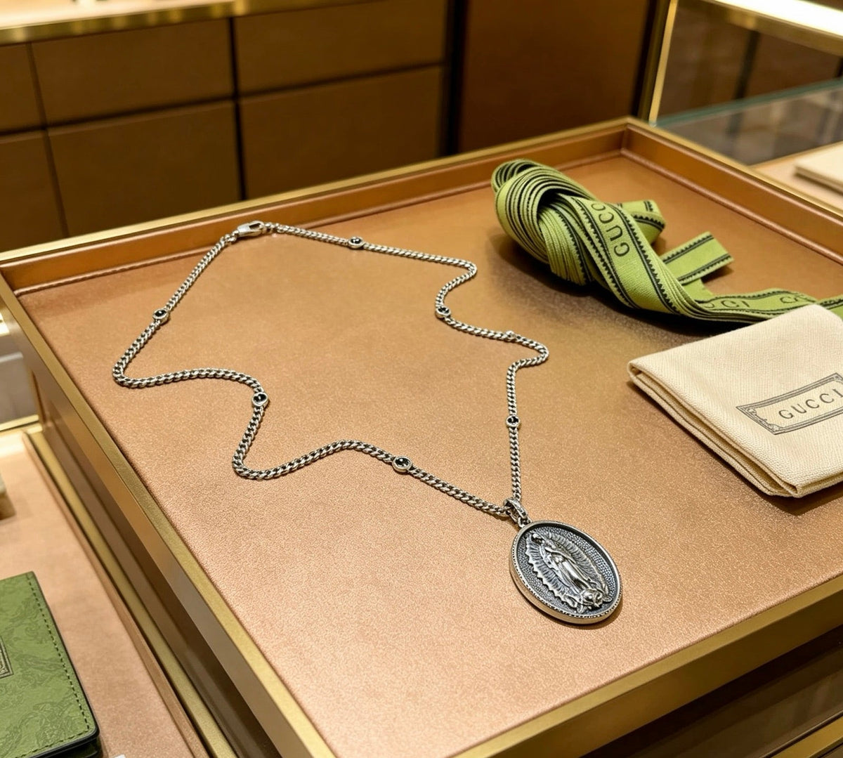 Gucci Anger Forest Chain Distressed Vintage Silver-Tone Necklace – Style 17 - image 7