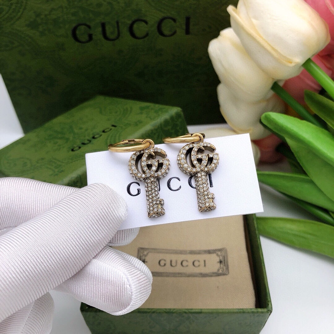 Gucci Double G Vintage-Inspired Sterling Silver Stud Earrings - image 2