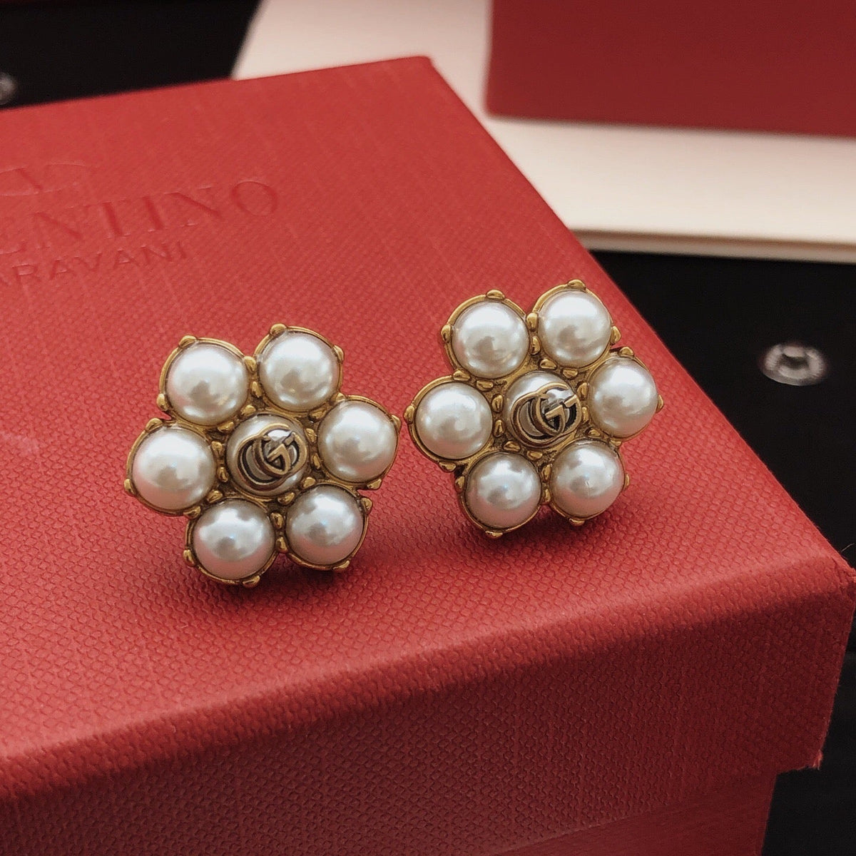 Gucci Floral Gold-Tone Stud Earrings - image 4