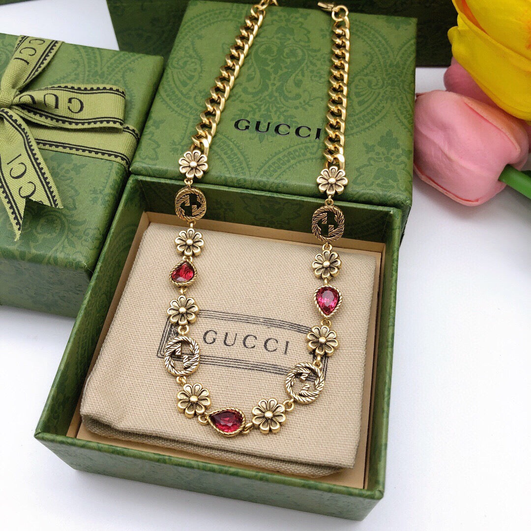 Gucci Double G Floral Necklace – Style 02 - image 2