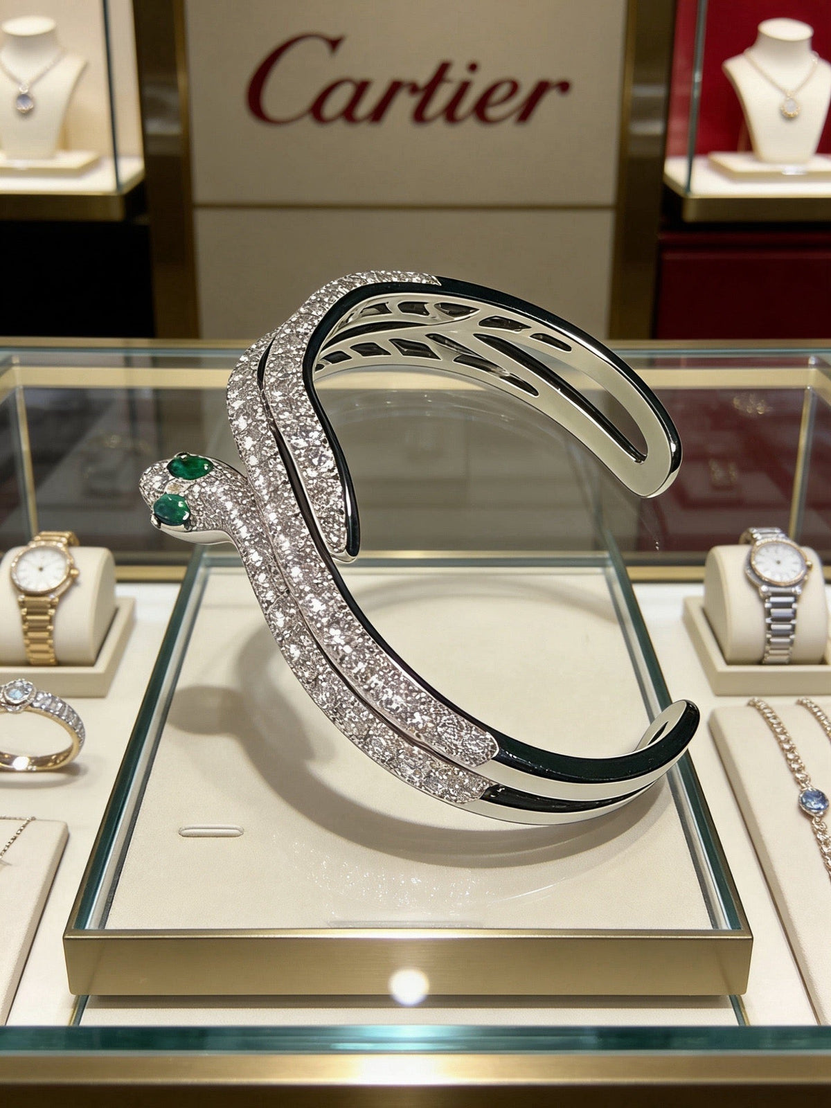 Cartier Style 241 gold-tone signature motif bracelet view 7