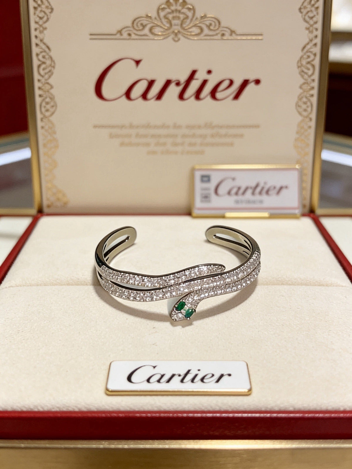 Cartier Style 241 gold-tone signature motif bracelet view 5
