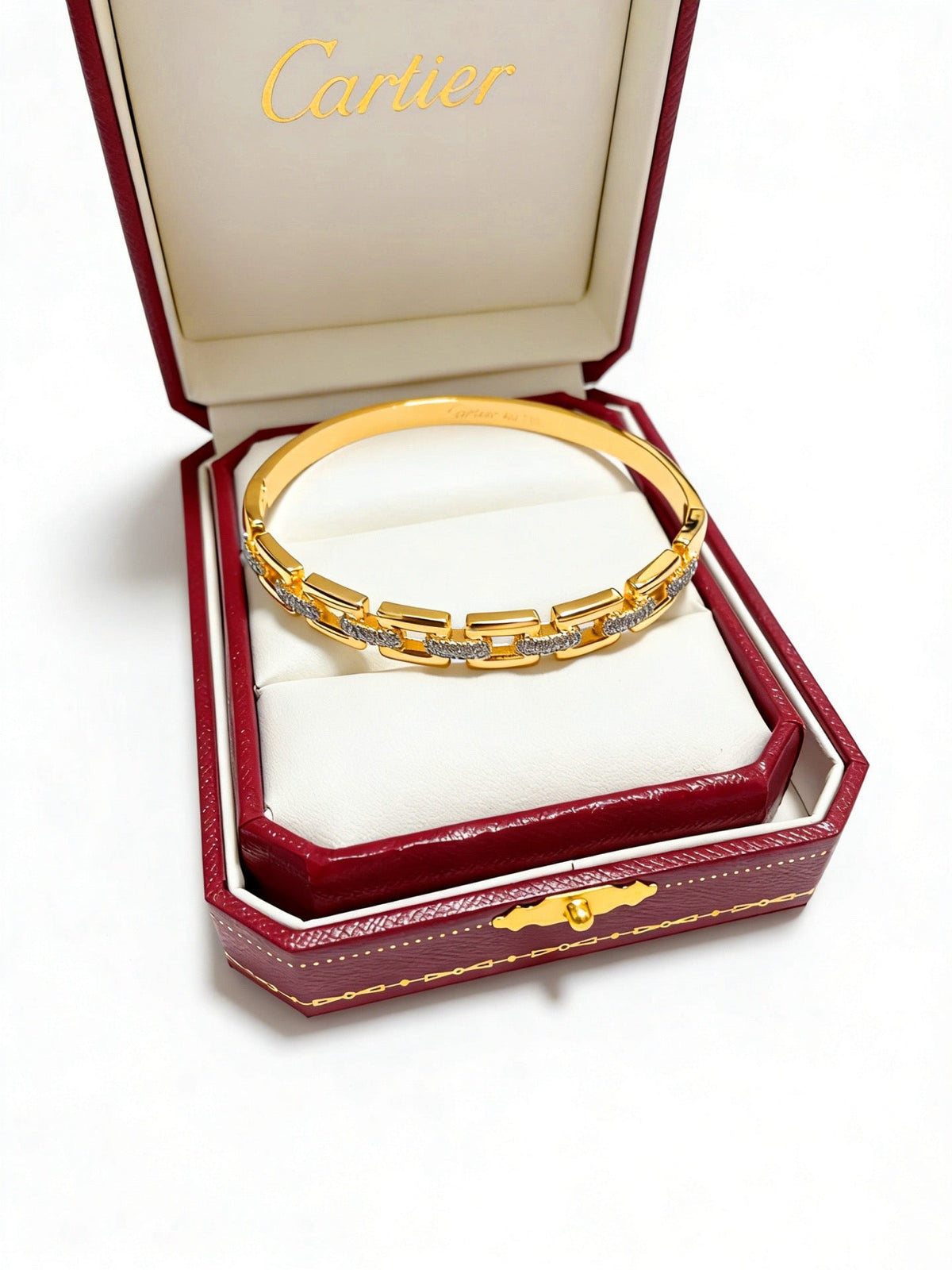 Cartier Style 240 gold-tone signature motif bracelet view 4